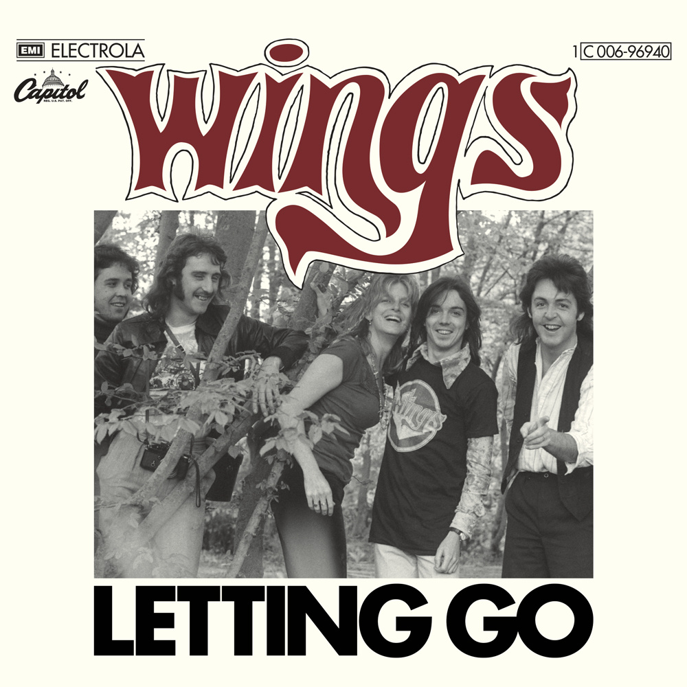 Оригинальная обложка немецкого сингла «Letting Go» / «You Gave Me The Answer» 1975 года.