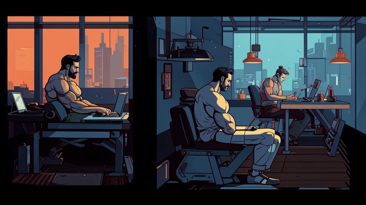 Прекратите выполнять чужую работу на постоянной основе во спасение. Изображение сгенерировано с использованием Kandinsky 3.1