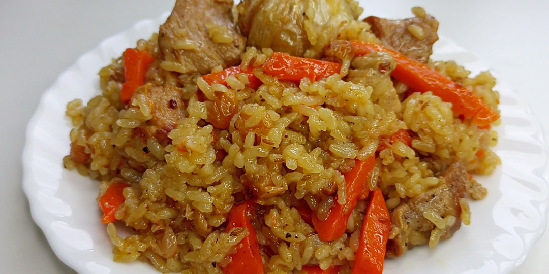 Узбекский плов из самого обычного круглого риса
