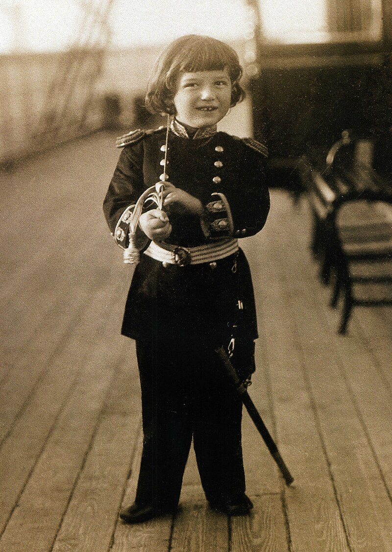 Цесаревич Алексей на яхте.