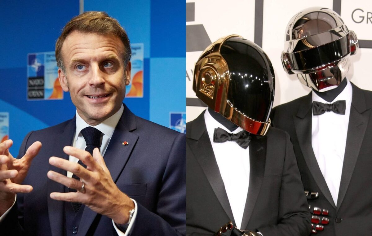 Эммануэль Макрон и Daft Punk Фото: Pierre Crom/Jeff Vespa/Getty