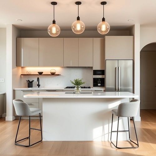 Современная барная стойка на кухне