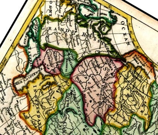 Рис. Grande Russie на карте 1649г (повернута на 90 град,), взято в открытом доступе 