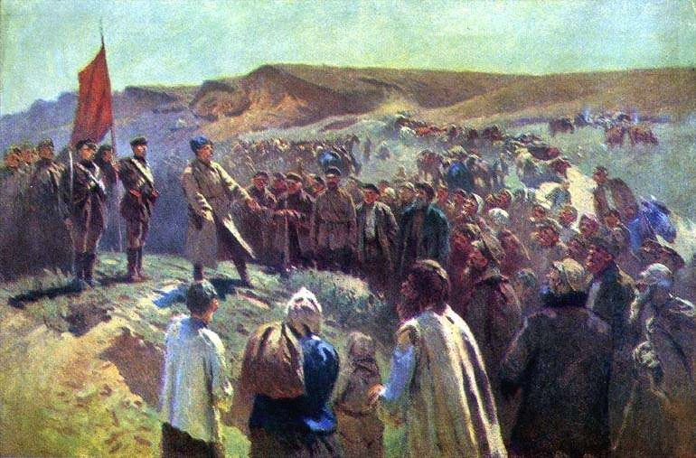 На пути к Царицыну. Худ. М. Греков