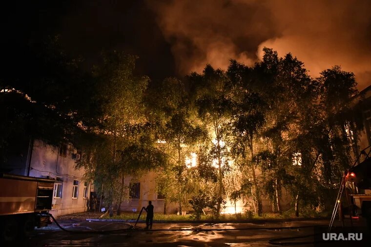 После взрыва возник пожар (архивное фото). Фото: Таисия_ Воронцова © URA.RU