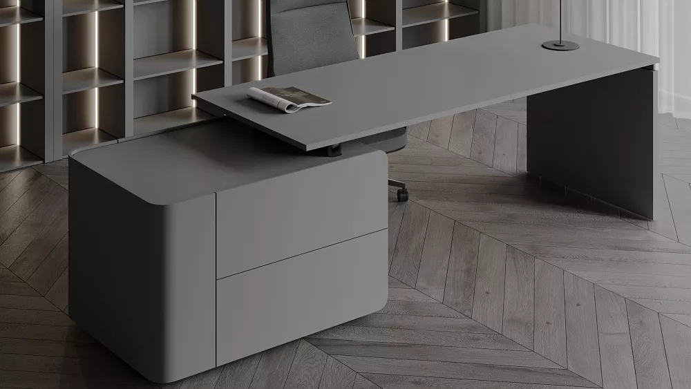 Современная эксклюзивная мебель для рабочего или домашнего кабинета «Арктос» от фабрики МЕБИУС.