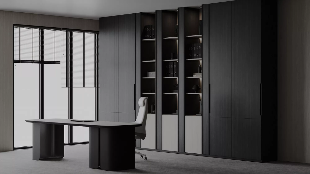 Мебель для кабинета «Кария» от фабрики МЕБИУС.