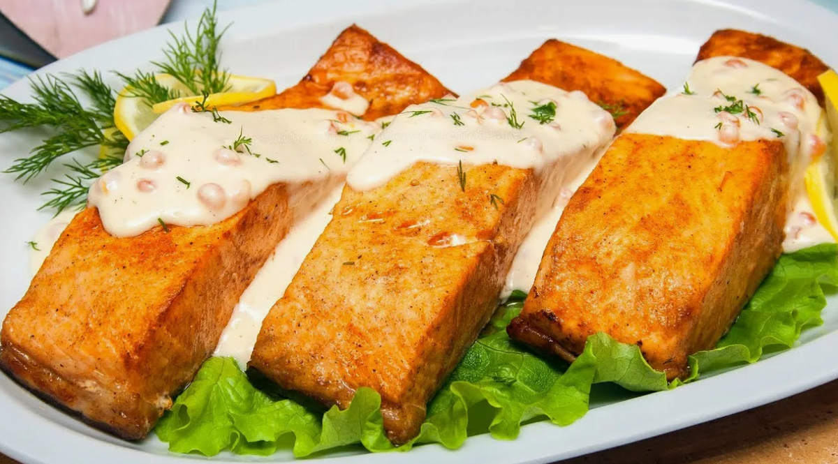 Форель кусочки