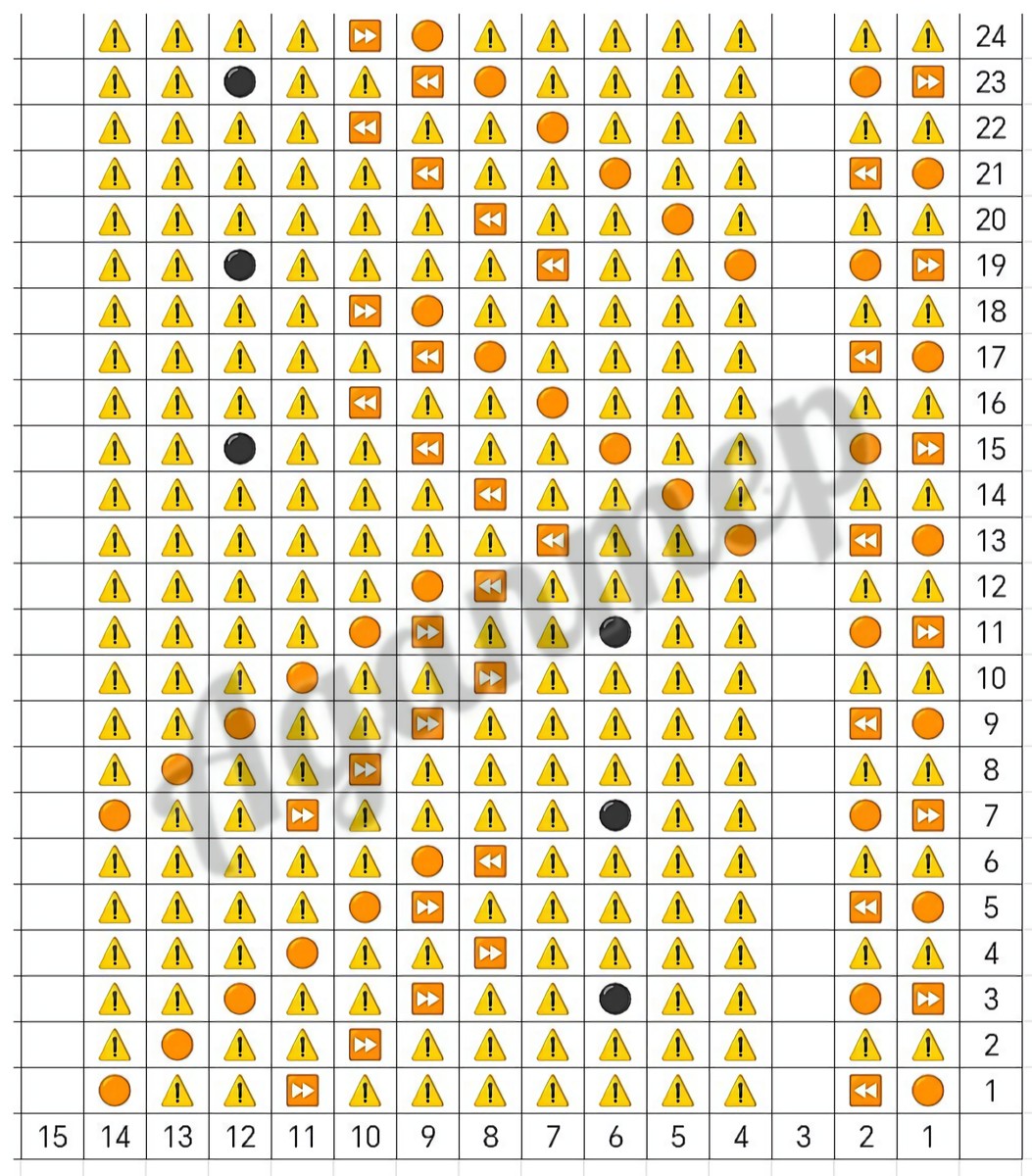 Схема ажурного узора 15.