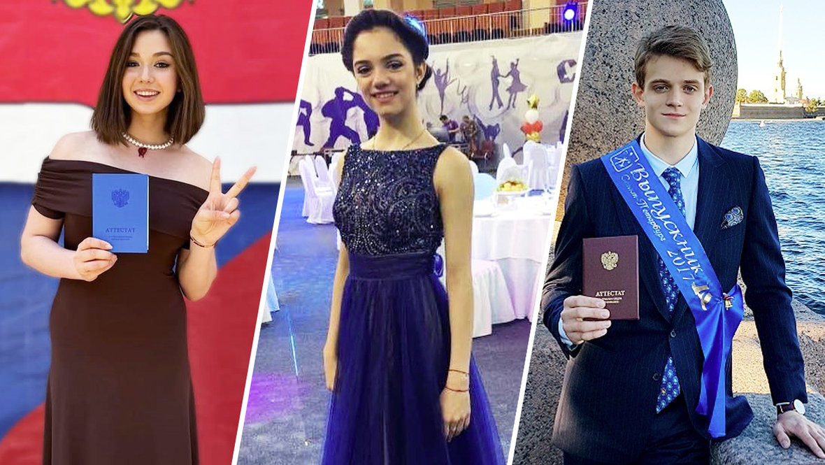    Камила Валиева, Евгения Медведева и Дмитрий Козловский. соцсети