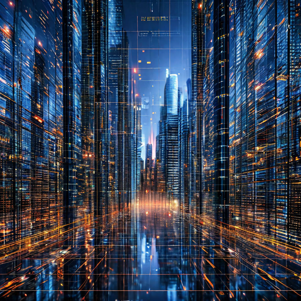 Цифровые технологии. Иллюстрация сгенерирована нейросетью