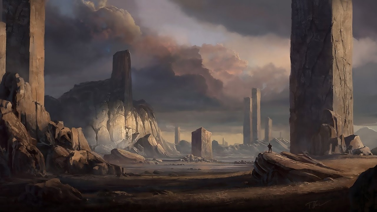 Ирем, затерянный среди песков Аравии - видение неизвестного художника.