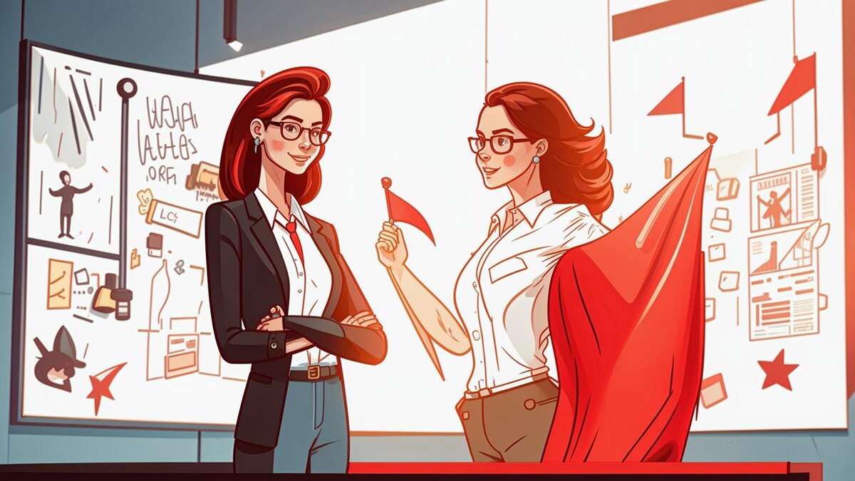 Ту самую сотрудницу, которая напомнила про забытый релиз, мы назначили "напоминателем релизов". Изображение сгенерировано Kandinsky 3.1