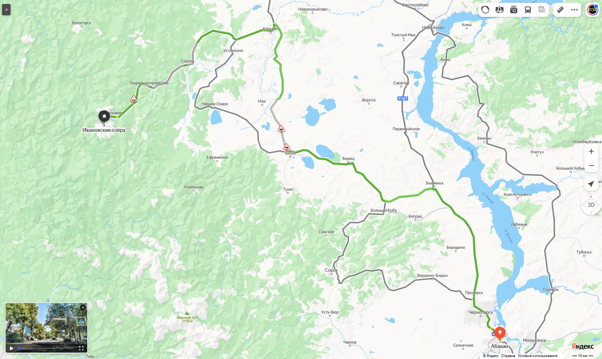 Ивановские озера в Хакасии на карте