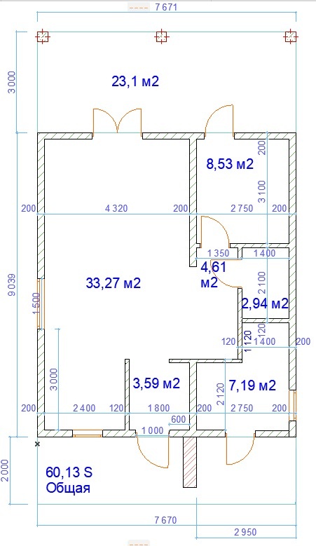 План первого этажа.