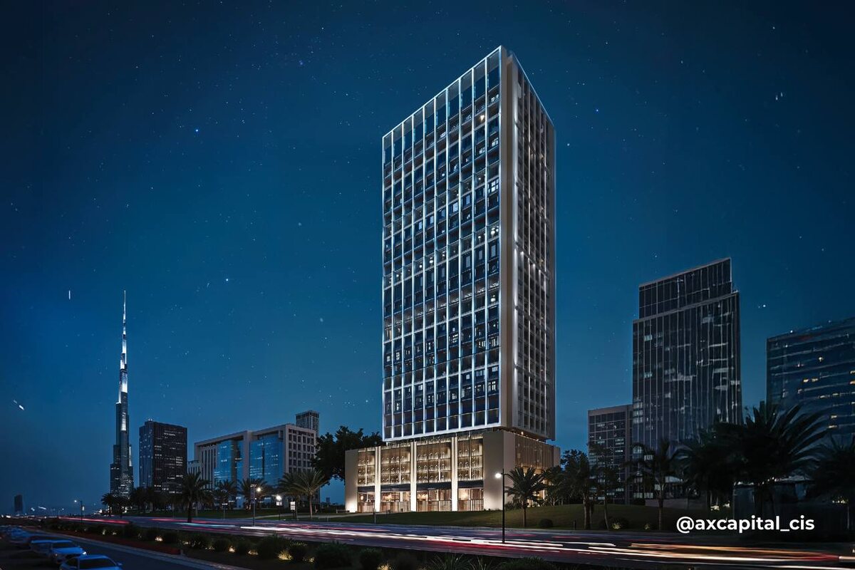Стеклянный небоскреб рядом с центром Дубая