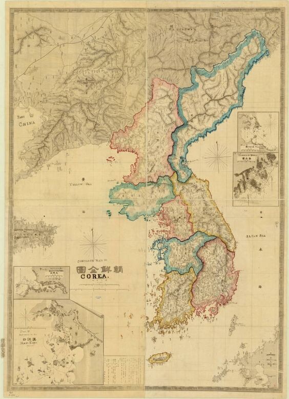 Карта Кореи 1945-1950 гг.