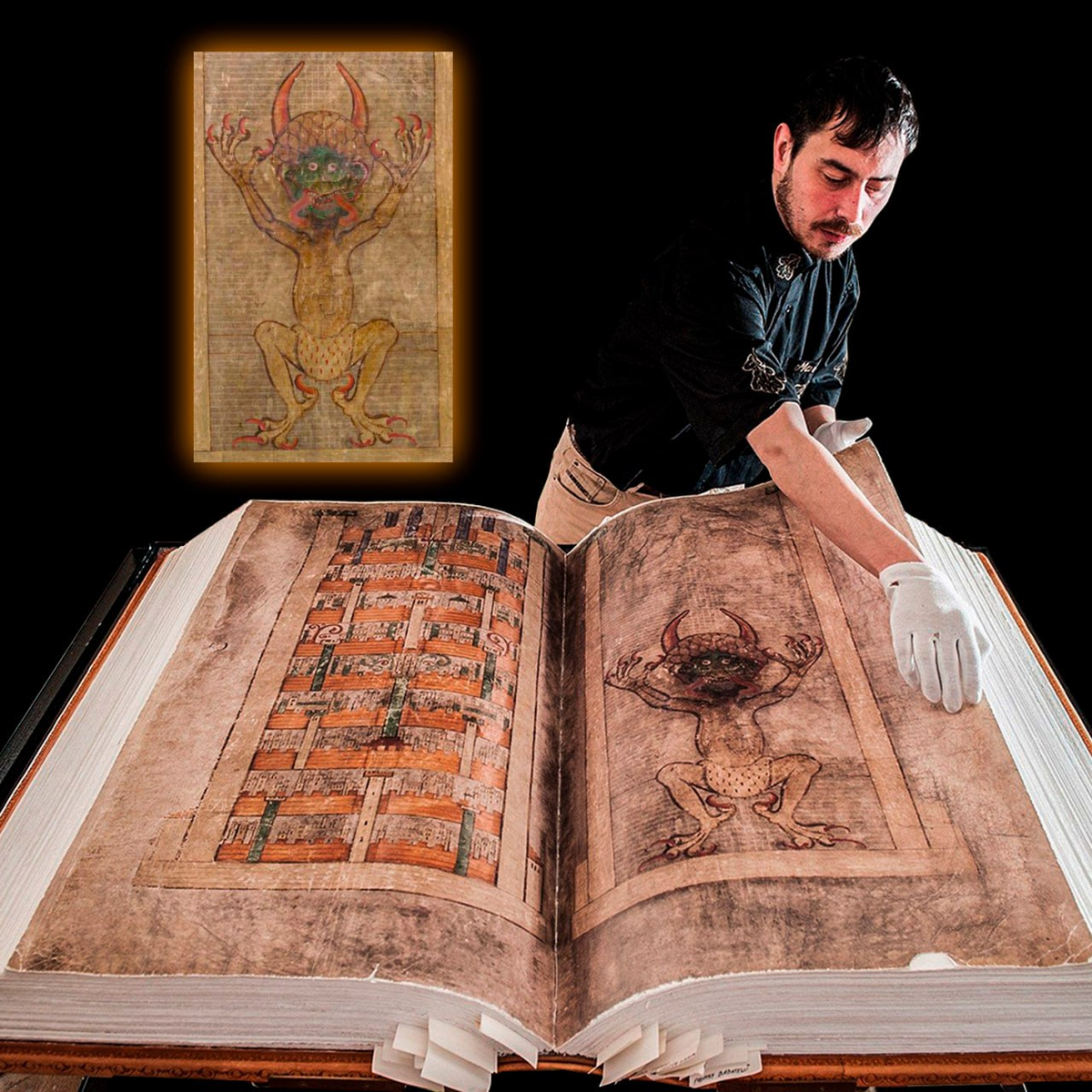  Чешский Codex Gigas, «Гигантский кодекс» или же «Дьявольская Библия», примерно 1230 год