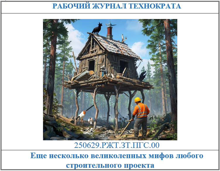 Еще несколько великолепных мифов любого строительного проекта