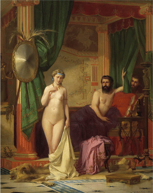 Царь Кандавл. Художник Чарльз-Дезире Хюэ. , ок. 1850 г.