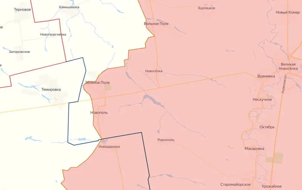    Карта СВО. ВС РФ продавливают фронт на Донецком направлении.