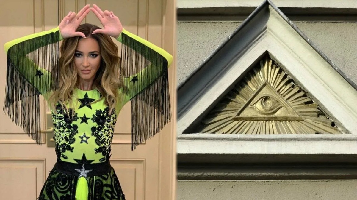 Ольга Бузова показывает Масонский знак