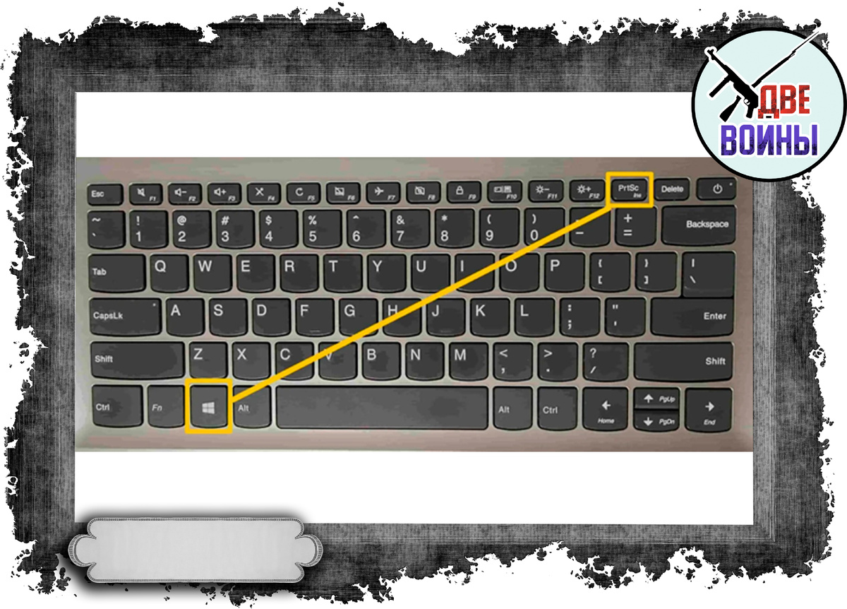 Обычно клавиша PrtScn выглядит вот так.