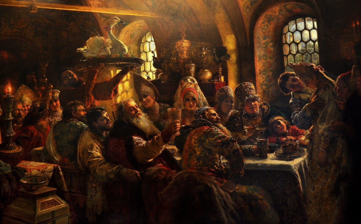 К. Маковский. Боярский свадебный пир. 1883 г.