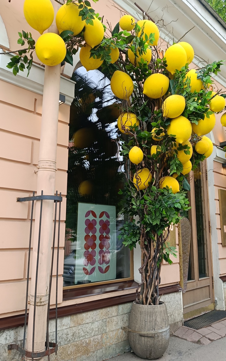 Оформление входной группы кафе