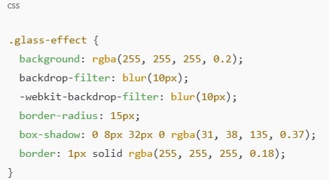 Пример CSS Liquid Glass эффекта