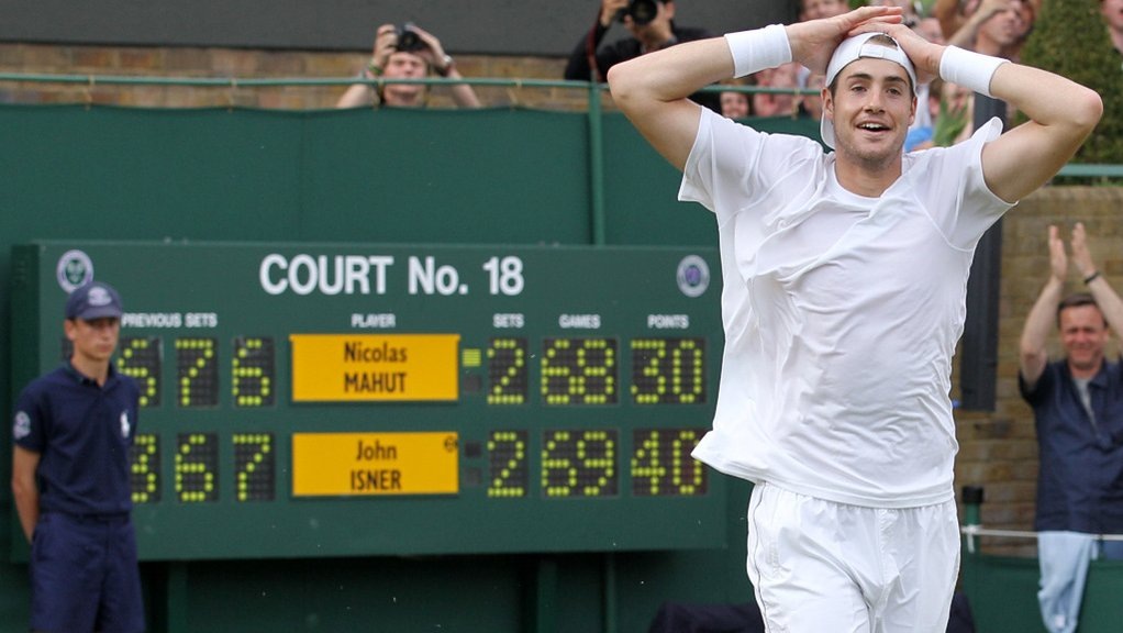    Джон Изнер после победы над Николя Маю  AP 2024