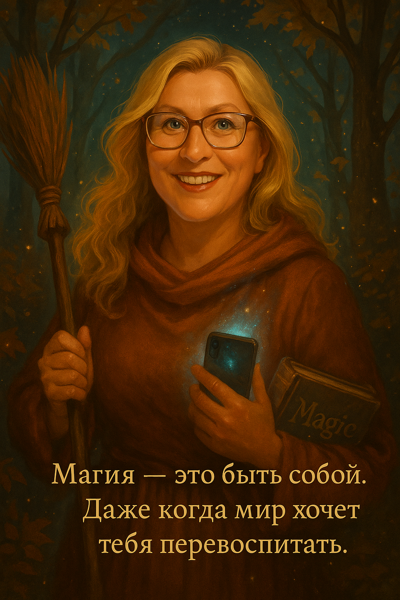 (или сказка, в которой ведьма не злая — просто не терпит фальши)