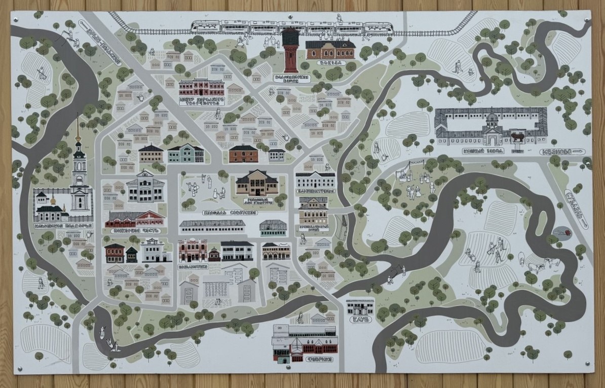 Карта-схема достопримечательностей Гаврилова Посада