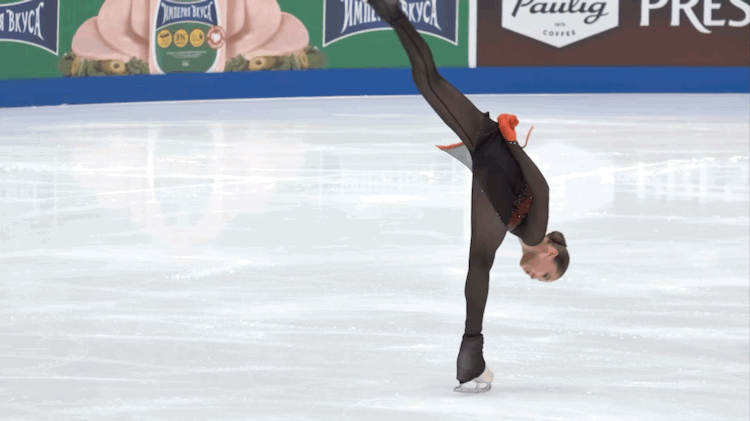 Смена ноги после первого вращения