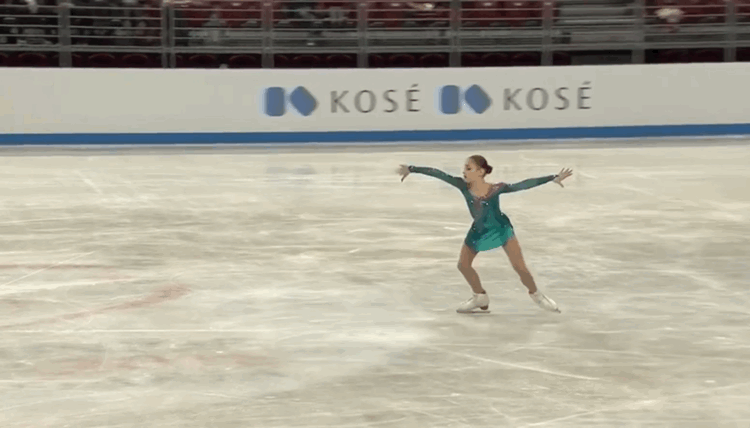 Алёна Косторная, комбинированное вращение