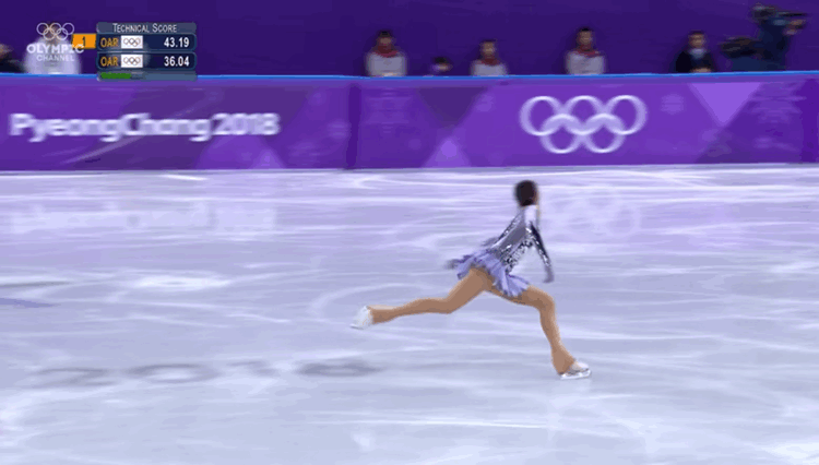 Алина Загитова, комбинированное вращение