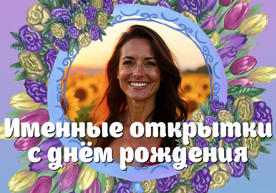 именные открытки с днем рождения от Мульт Фамилии