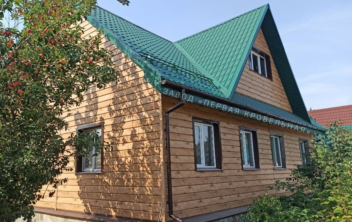 Металлический сайдинг «Брус», Светлый орех 3D