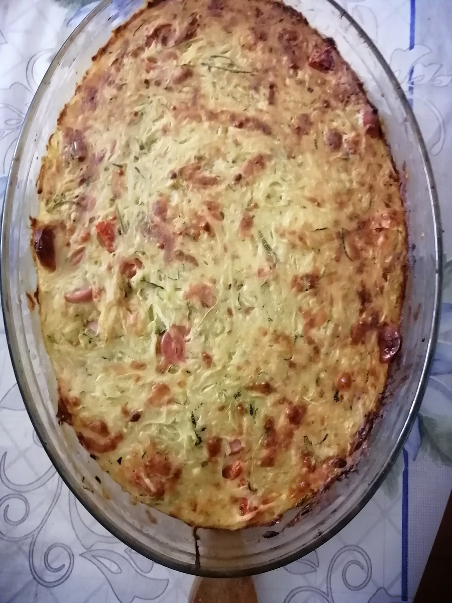 Готовая запеканка или пирог.