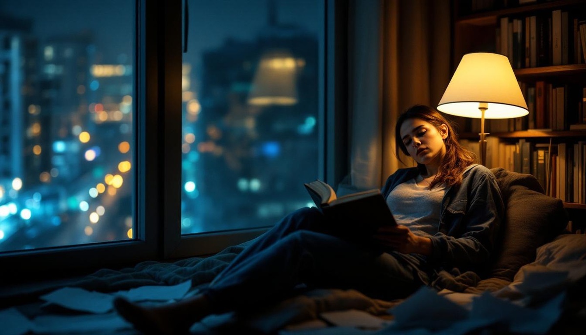 Я читала всю ночь. За окном мерцали огни спящего города