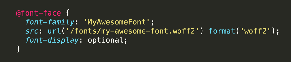 Используя font-display: optional; браузер решит, загружать ли шрифт, основываясь на скорости