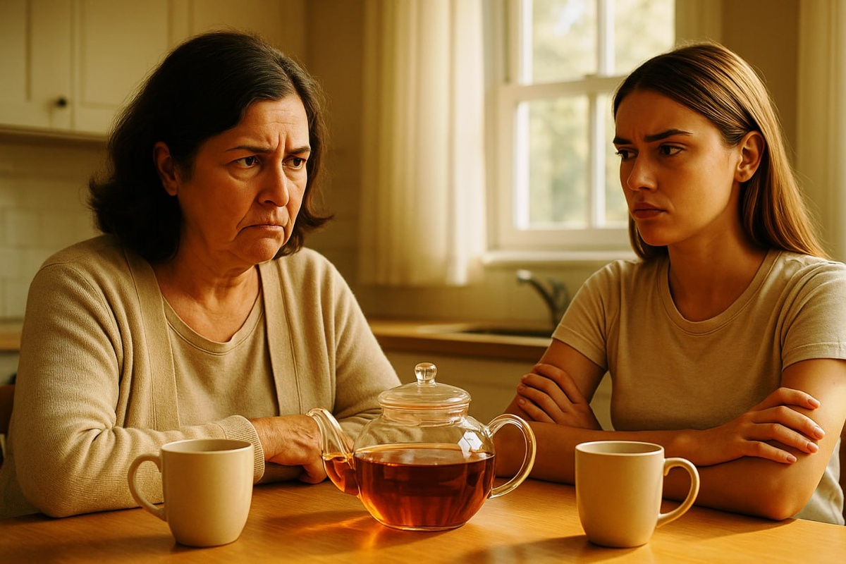 Сказала, что я ленивая. А сама даже чай не налила