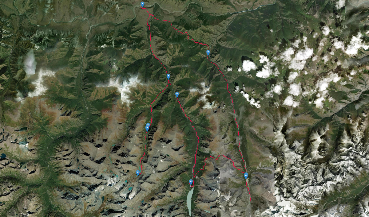 общий маршрут за 13 дней (~100км)