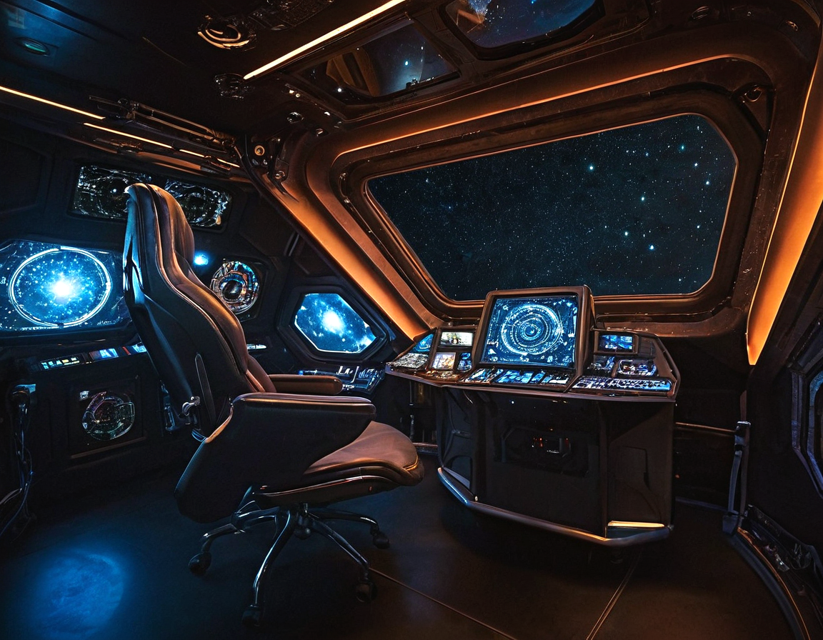 Мы находились на космическом корабле и выполняли важную миссию.