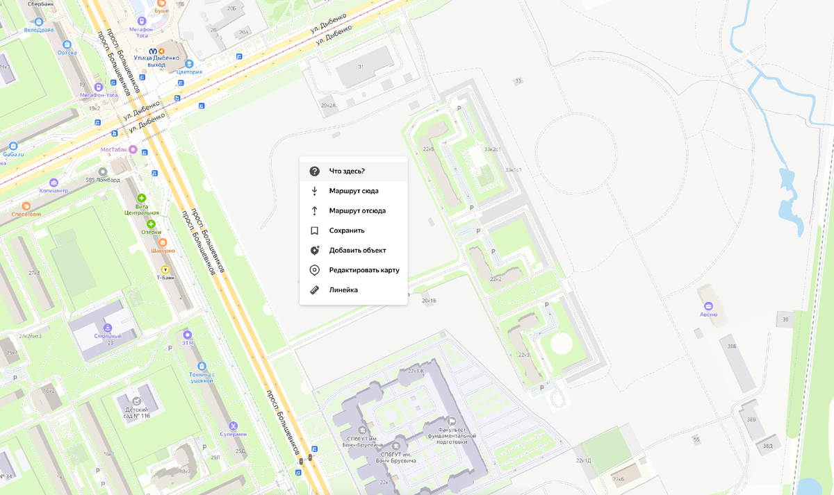 Территория возле метро «Улица Дыбенко»