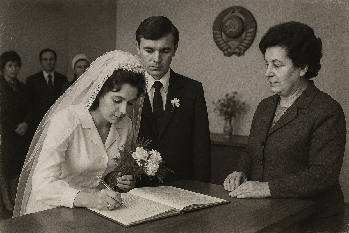 Торжественный момент ренистрации брака - создание семьи, ячейки общества