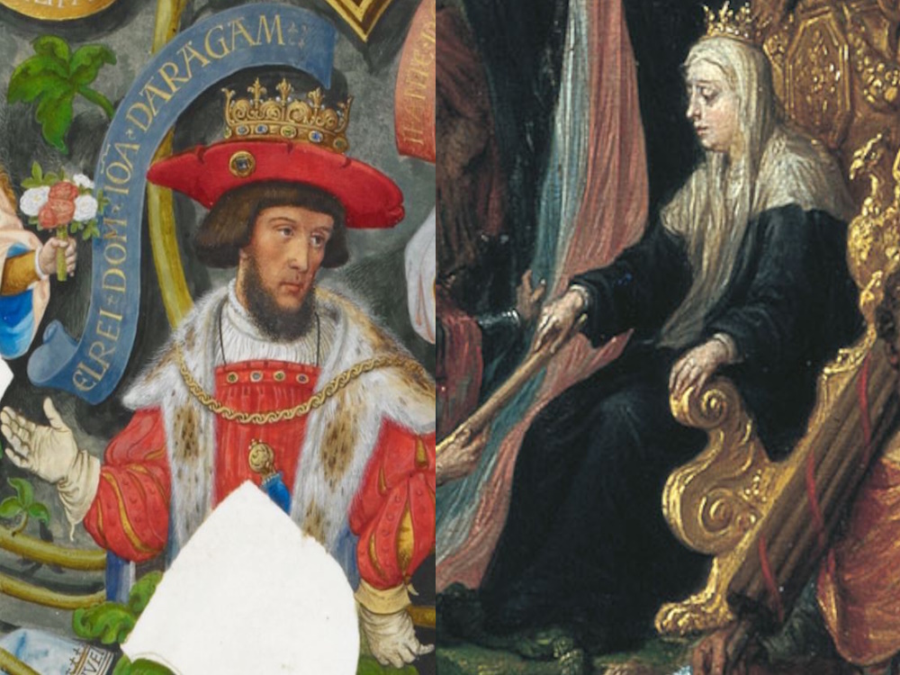 Король Хуан II Безверный и королева Бланка Наваррская. 