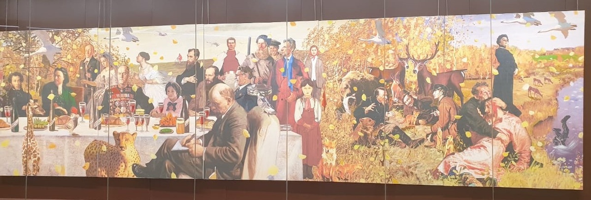 Виноградов А.А. Дубосарский В.Е. Врмена года в русской живописи Полиптих 2007 холст, акврил, печать, смешанная техника