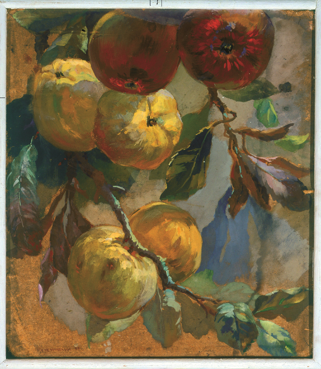Яблоки. 1957. Бумага, темпера
