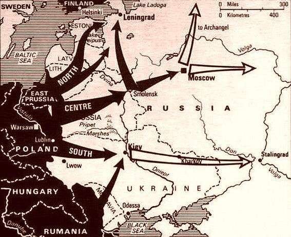 Удары гитлеровских войск летом 1941 года